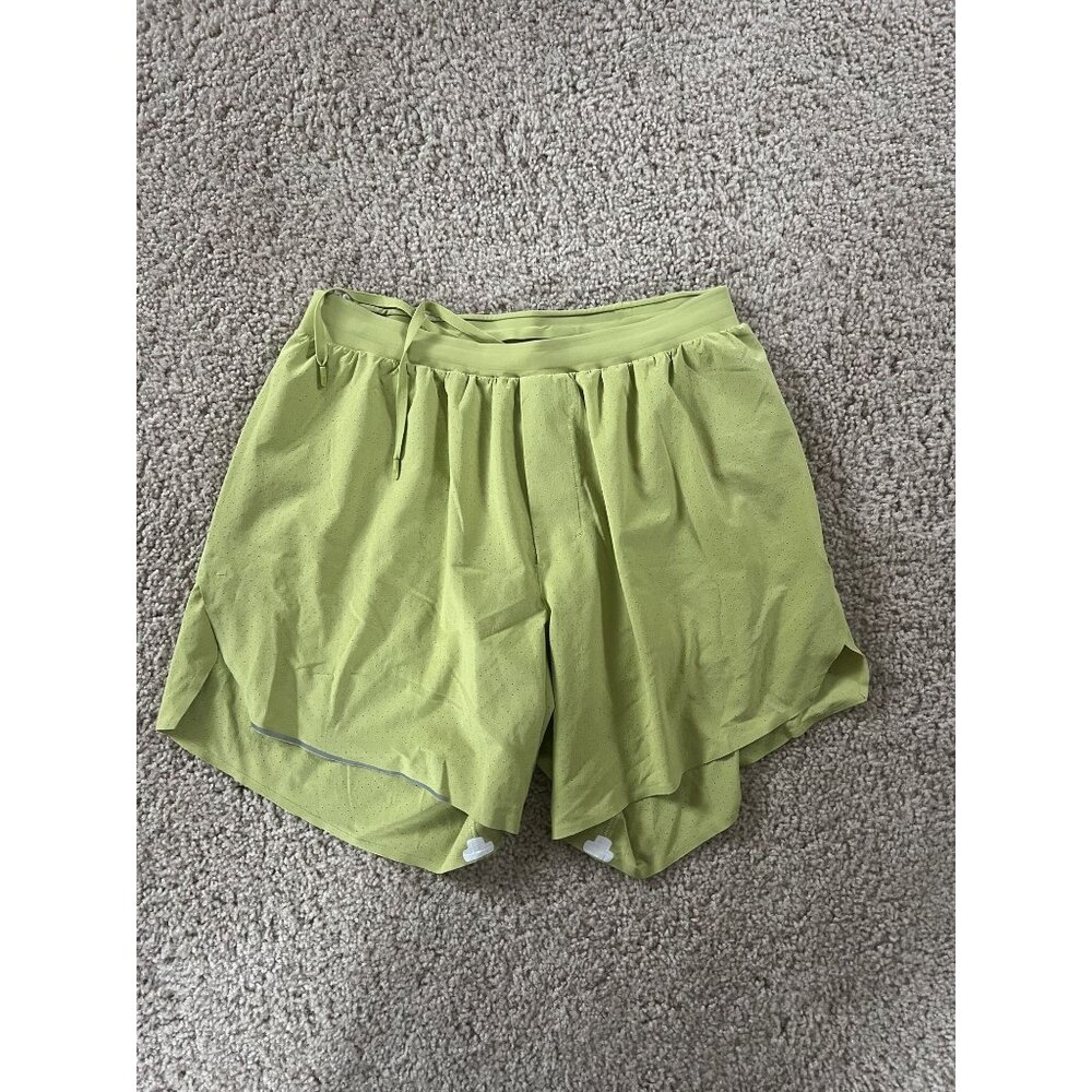 Lululemon Lime Green Speed Up Lined Shorts N